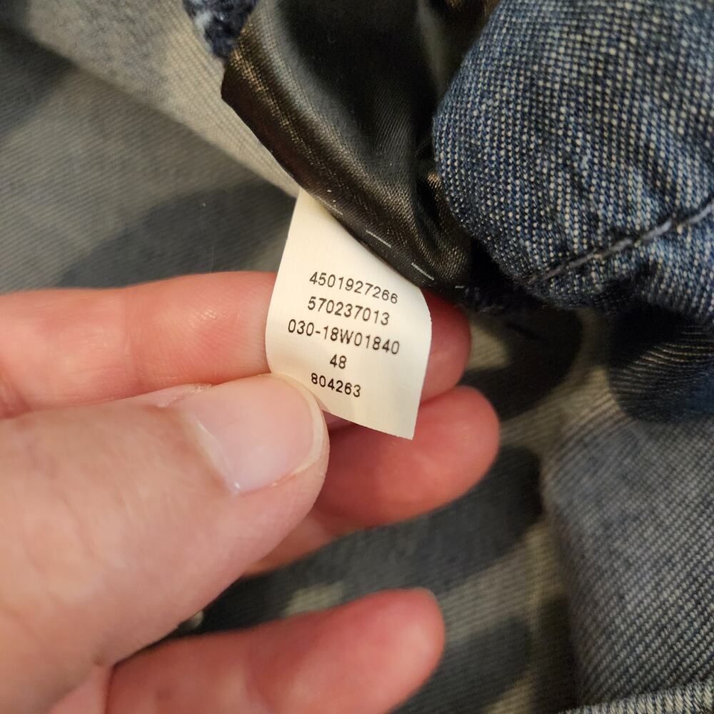 WHITE HOUSE BLACK MARKET The Skinny Crop Blue Medium Wash Embellished Ankle Wm 6 - Picture 6 of 12